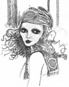 Keira Rathbone, artista inglesa que faz desenhos com a máquina de escrever.