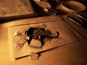 Desenho com efeito 3D feito a lapis, artista Fredo (16)