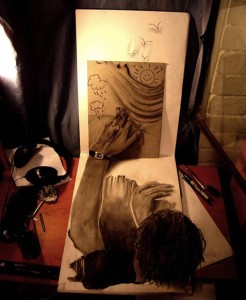 Desenho com efeito 3D feito a lapis, artista Fredo (15)