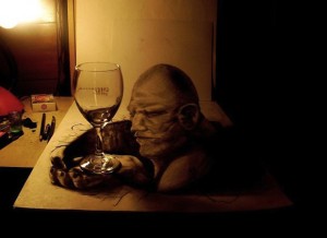 Desenho com efeito 3D feito a lapis, artista Fredo (13)