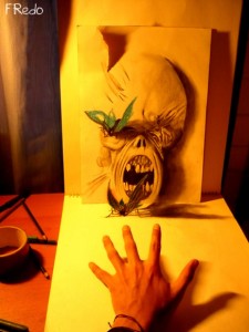 Desenho com efeito 3D feito a lapis, artista Fredo (8)
