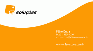 Cartão de visitas da C3 Soluções - Frente